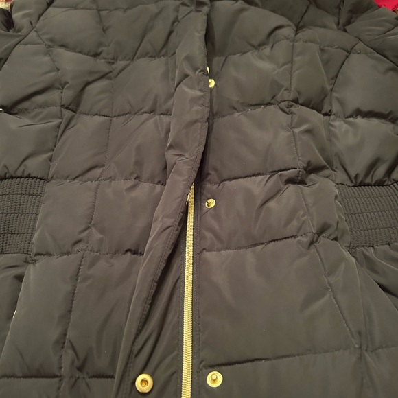 Cole Haan Signature Bib Insert Down & Feather Coat Black size large - Picture 7 of 7